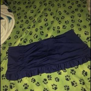 Navy swim skirt